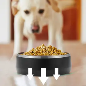 Perlengkapan makan hewan peliharaan anak anjing kucing baru 2023 mangkuk anjing ganda silikon antiselip mangkuk minum pengumpan makanan hewan peliharaan dengan nama hewan 34