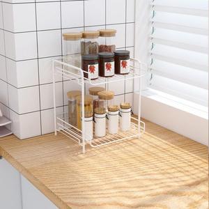 Kệ bếp kim loại xuyên biên giới giá lưu trữ di động hai lớp Giá sắp xếp Máy tính để bàn đơn giản hiện đại - Product Image 4
