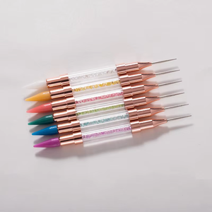 थोक पेशेवर गुइयो गुलाब सोना डोटिंग पेन दोहरी-एंडेड रंगीन गैंडा हैंडल नाखून कला डोटिंग उपकरण - Product Image 5