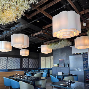 Japanese Wabi Sabi Style Chandelier Six Head E27 Energy Saving Lamp Round Shape For Home Restaurant Teahouse <b>Zen</b> Inspired Cloud - Product Image 1