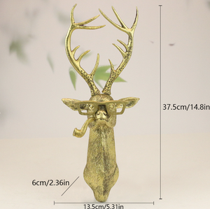 Tranh treo tường, tượng điêu khắc, đồ trang trí nhà cửa, hình đầu thú gấu nai, đặt hàng số lượng lớn, tùy chỉnh - Product Image 6