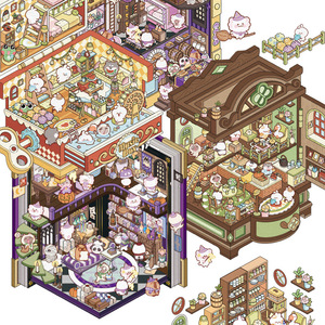 Paquete <span class=keywords><strong>de</strong></span> 3 <span class=keywords><strong>Pegatinas</strong></span> Decorativas Tridimensionales con Diseño <span class=keywords><strong>de</strong></span> Paisajes, Material para Collage, 4 Modelos - Product Image 2