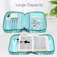 Couverture de Bible de luxe classique pour femmes étui de transport en Polyester avec fermeture à glissière cadeaux d'art chrétien couverture de livre