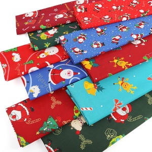 Tissu imprimé 100% coton en sergé de noël, fournitures <span class=keywords><strong>d</strong></span>écoratives <span class=keywords><strong>pour</strong></span> sac, chapeau, cadeaux <span class=keywords><strong>d</strong></span>'<span class=keywords><strong>ameublement</strong></span> - Product Image 1
