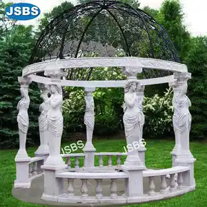 goedkope outdoor handgemaakte witte marmer pergola gazebo voor de verkoop