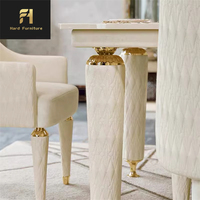 Table à manger en marbre avec pieds en acier inoxydable, mobilier de maison simple et luxueux, vente chaude