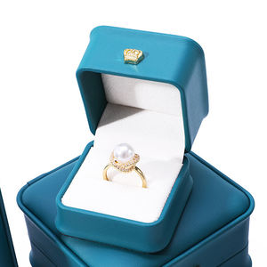 Cajas de Regalo de Joyería de Papel de Terciopelo y Cuero con Logotipo Personalizado a Precio de Fábrica, Cajas de Embalaje al por Mayor para Anillos, Pendientes, Collares, Colgantes y Coronas - Product Image 2