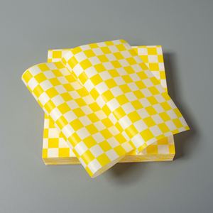 Wood Pulp Silicone Coated <b>Biodegradable</b> Greaseproof Custom Checkered Wrapping <b>Paper</b> for Cookware and Food Packaging - Product Image 3