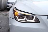 Feux avant LED de haute qualité IP67 6000K pour BMW Série 5 E60 2003-2010, clignotants séquentiels, feux de jour DRL, projecteurs