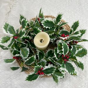 Couronne de Noël artificielle Runfeng en lierre, 30cm-100cm, en polyester, pour la décoration intérieure des fêtes - Product Image 1