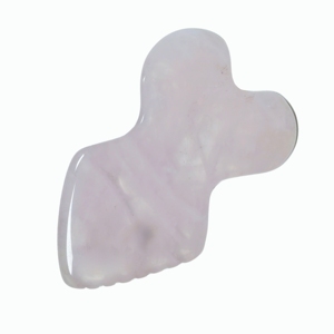 Piedra de Masaje Gua Sha de Cuarzo Rosa en Forma de Corazón Personalizada, Raspador Facial y Corporal - Product Image 1