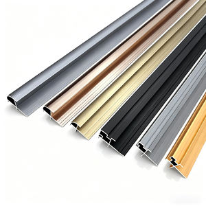 Bande décorative moderne en métal anodisé 1mm panneau mural intégré bordure bande d'angle en alliage d'aluminium placage de bois cristal de carbone - Product Image 1