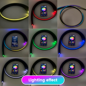 Lumière d'ambiance dynamique LED RGB multicolore intelligente universelle pour <span class=keywords><strong>voiture</strong></span> 150CM 12V avec poignées en acrylique Symphony - Product Image 4