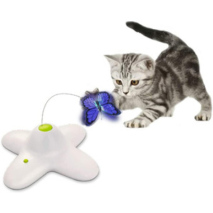 Juguete Automático para Gatos con Rotación de 360 Grados, Activación por Movimiento, Mariposa Interactiva, Juguete Divertido para Mascotas, Gatos, Cachorros, con Luces Intermitentes - Product Image 1