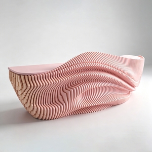 <b>Solid</b> Curve <b>Wooden</b> Art Reception <b>Desk</b> Custom for Training Center Clinic School Commercial Lobby Furniture - Product Image 1