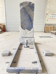 Pierre tombale bleue Azul Macaubas avec <span class=keywords><strong>pot</strong></span> de fleurs pour cimetière - Product Image 2