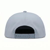 Hoge kwaliteit ongestructureerde 5-panel pet met snapback, platte klep, baseballcap, performance running cap met aangepaste logo borduring