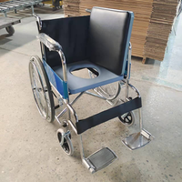 Fauteuil roulant manuel en acier léger Offre Spéciale 809 nouvelle conception pliante fournitures de thérapie de rééducation de toilette marcheur et déambulateur