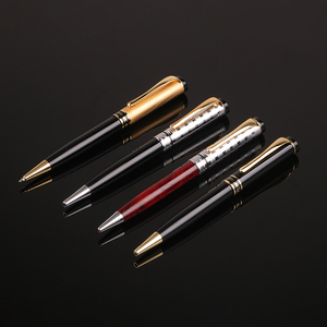 Stylos à bille rétractables noirs à pointe moyenne 0,7 mm, écriture fluide, métalliques, élégants et raffinés pour le monde des affaires - Product Image 3