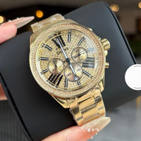 Jam Tangan Wanita Quartz Baru Grosir Pabrik, Jam Tangan Berlian Multifungsi Fashion untuk Wanita, Rose Gold MKOriginals Relojes