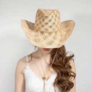 Sombrero de Vaquero Occidental de Rafia Natural de Lujo Personalizado para Hombre y Mujer, de Múltiples Tallas, con Cuerda Antiviento, Ideal para Viajes de Verano y Protección Solar - Product Image 3