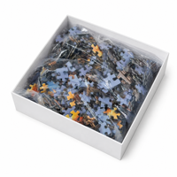 Puzzle personnalisé de 500 pièces en carton bleu, vente en gros OEM ODM, illustration artistique personnalisée, jeu de décompression pour adultes, cadeau