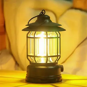 Vintage Led kamp feneri çok fonksiyonlu at lamba çadır lambası taşınabilir su geçirmez kamp acil ev hediye için