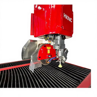 Machine de découpe de pierre à jet d'eau et à scie CNC 5 axes, puissance de 20,5 kW pour la découpe de précision du granit, du marbre, du quartz, des composants de moteur et d'engrenage