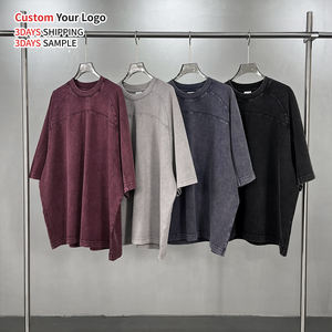 เสื้อยืดครอปดีไซน์เนอร์คุณภาพสูง 240GSM ผ้าถักพิมพ์ลายซิลค์สกรีน 100% ผ้าฝ้ายหนา พิมพ์ลายตามสั่ง สไตล์สตรีทแวร์ - Product Image 1