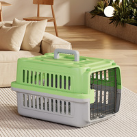 Cage de transport robuste pour animaux de compagnie, légère, bicolore, avec ventilation multi-positions, pour chatons et chiots, transport extérieur