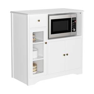 Aparador de Madera con Una Puerta, Mueble de Cocina Blanco Inteligente - Product Image 3