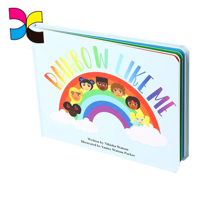 Flat Pages Custom Publishing Hardcover Children Board book Bulk Book Printing With Book Name Gold Foil