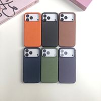 Étui de téléphone en tissu magnétique PU TechWoven avec bouton IA et trou pour cordon, coque antichoc pour iPhone 17 16/15/14/ Pro Max