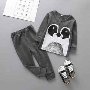 Boutique en ligne de vente en gros de vêtements coréens populaires pour enfants, ensembles de vêtements en coton à motifs animaliers pour garçons - Product Image 1