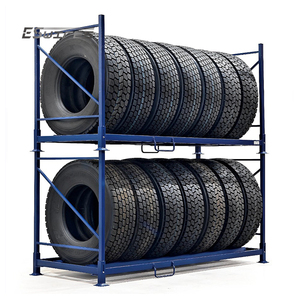 <span class=keywords><strong>Vente</strong></span> directe d'usine, supports de stockage de pneus pliables en acier robuste, adaptés aux pneus de camion - Product Image 2