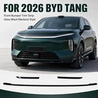 Pour BYD Tang 2026 : Bande de garniture de pare-chocs avant, style noir brillant, moulure inférieure, accessoires extérieurs