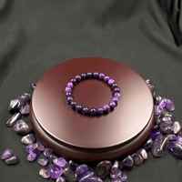 Bracelet en pierre naturelle, élasticité réglable, pierre de dragon violette, bracelet unisexe en améthyste, bracelet de richesse, bracelets fins, cadeau