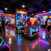 Machine de jeu de tir interactive éducative multijoueur à monnayeur avec lumières clignotantes, modèle Leon Dragon Knight pour