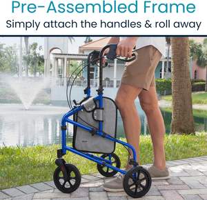 <span class=keywords><strong>Rollator</strong></span> à <span class=keywords><strong>trois</strong></span> <span class=keywords><strong>roues</strong></span> pliant léger pour les personnes âgées Fournitures de thérapie de rééducation pratiques Walker & <span class=keywords><strong>Rollator</strong></span> - Product Image 5