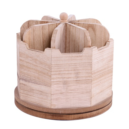 Портативный деревянный Настольный органайзер для дома и офиса, Вращающаяся ручка и чашка для карандашей