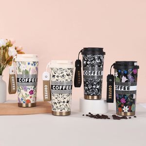 DD4436 Custom Modern Office <b>Cup</b> <b>Travel</b> Tumbler 17oz/530ml Stainless Steel Vacuum Insulated Lid Rope Octagonal Shape 24-36 Hours - Product Image 1