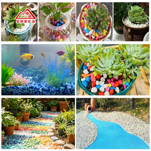 Piedras de Colores Teñidas al por Mayor para Peceras, Cubierta para Suculentas, Decoración para Juegos Infantiles, Grava Decorativa para Acuarios - Product Image 3