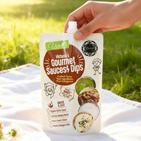 Pochette Doypack Personnalisée Brillante et Durable Anti-fuite avec Bec Verseur pour l'Emballage de Sauces Liquides et de Sauces Piquantes