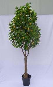 Grandes plantas Plantas artificiales Árbol artificial 130cm Árbol frutal artificial de naranja <span class=keywords><strong>y</strong></span> limón - Product Image 5
