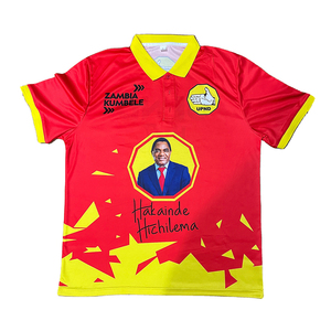 Factory Direct Sell Zambia Election Campaign Polo T-Shirt Wholesale Custom Printed with Character Pattern