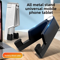Support de téléphone universel pliable en alliage d'aluminium, pince en V, support de bureau de poche, support de téléphone portable, support de tablette