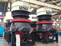 Concasseur à cône hydraulique monocylindre Hongxing SC560-F, cavité 560 kW, moteur 280-1512 t/h pour l'extraction de pierres dures