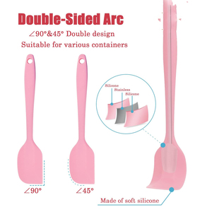 Eco-Friendly Food Grade Heat Resistant <b>Silicone</b> 4-Piece Kitchen Utensil Set Baking Pastry Cooking <b>Tools</b> Including Spatula - Product Image 3