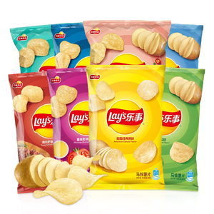 Snacks exotiques Sal Aliments soufflés <span class=keywords><strong>Chips</strong></span> de pommes de terre frites en coupe originale avec concombre, tomate, saveurs de <span class=keywords><strong>barbecue</strong></span> - Product Image 2