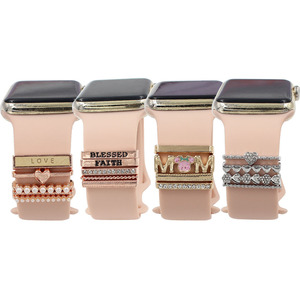 HMJ - Juego de Decoración para Relojes con Diseño de Huellas de Perros y Gatos, Correa de Reloj con Dijes para <span class=keywords><strong>Accesorios</strong></span> de <span class=keywords><strong>Apple</strong></span> Watch - Product Image 3